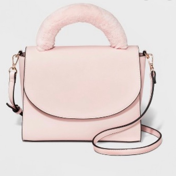 Steve Madden Handbags - Pink Fur Handle Purse A. New. Day.